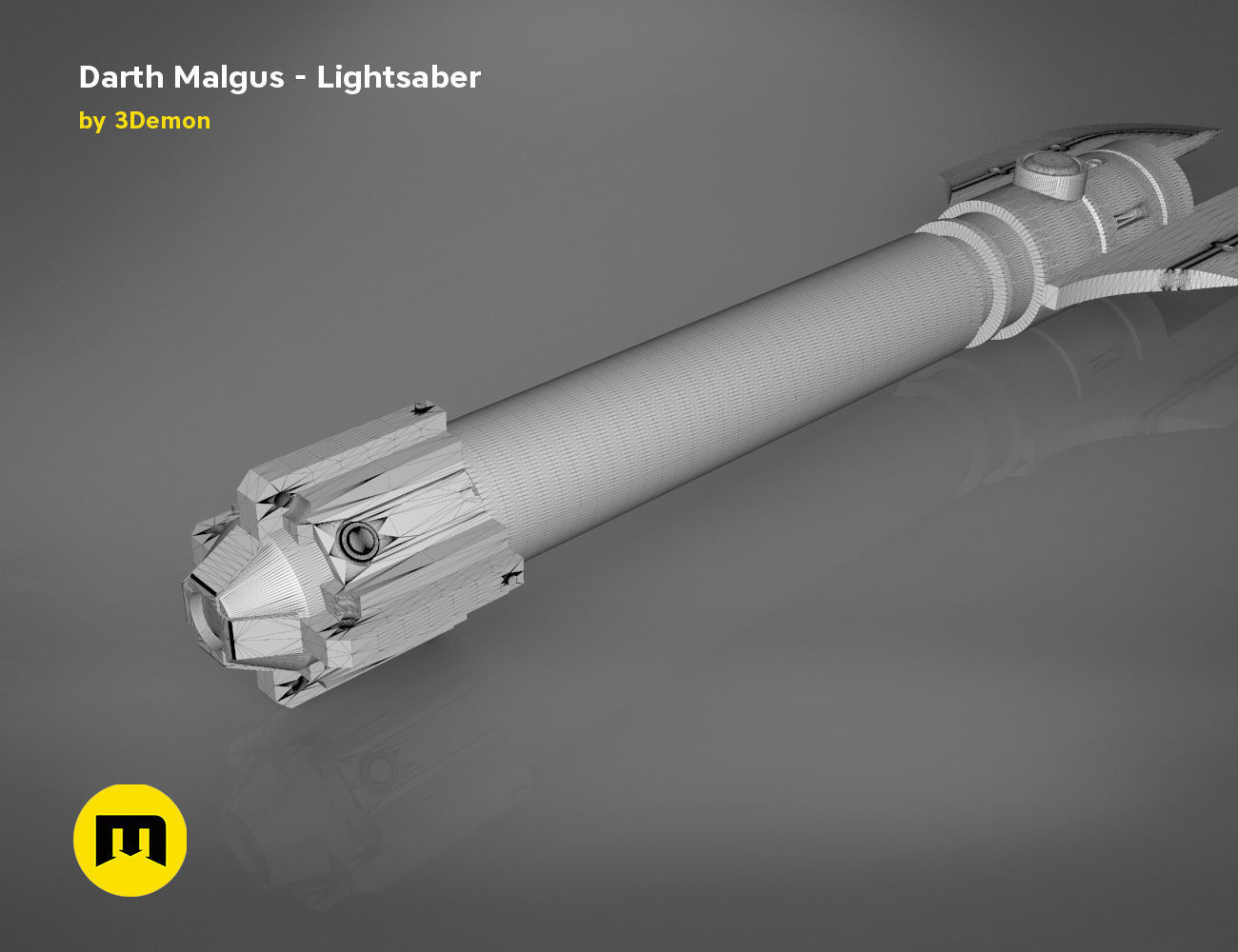 Darth Malgus lightsaber 3D print model_15