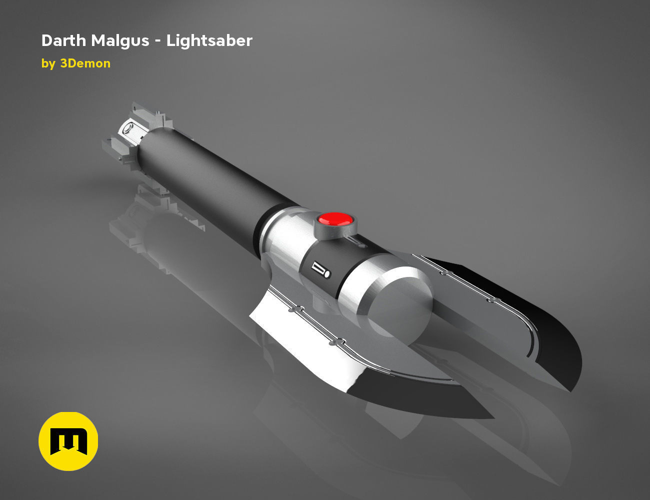 Darth Malgus lightsaber 3D print model_5