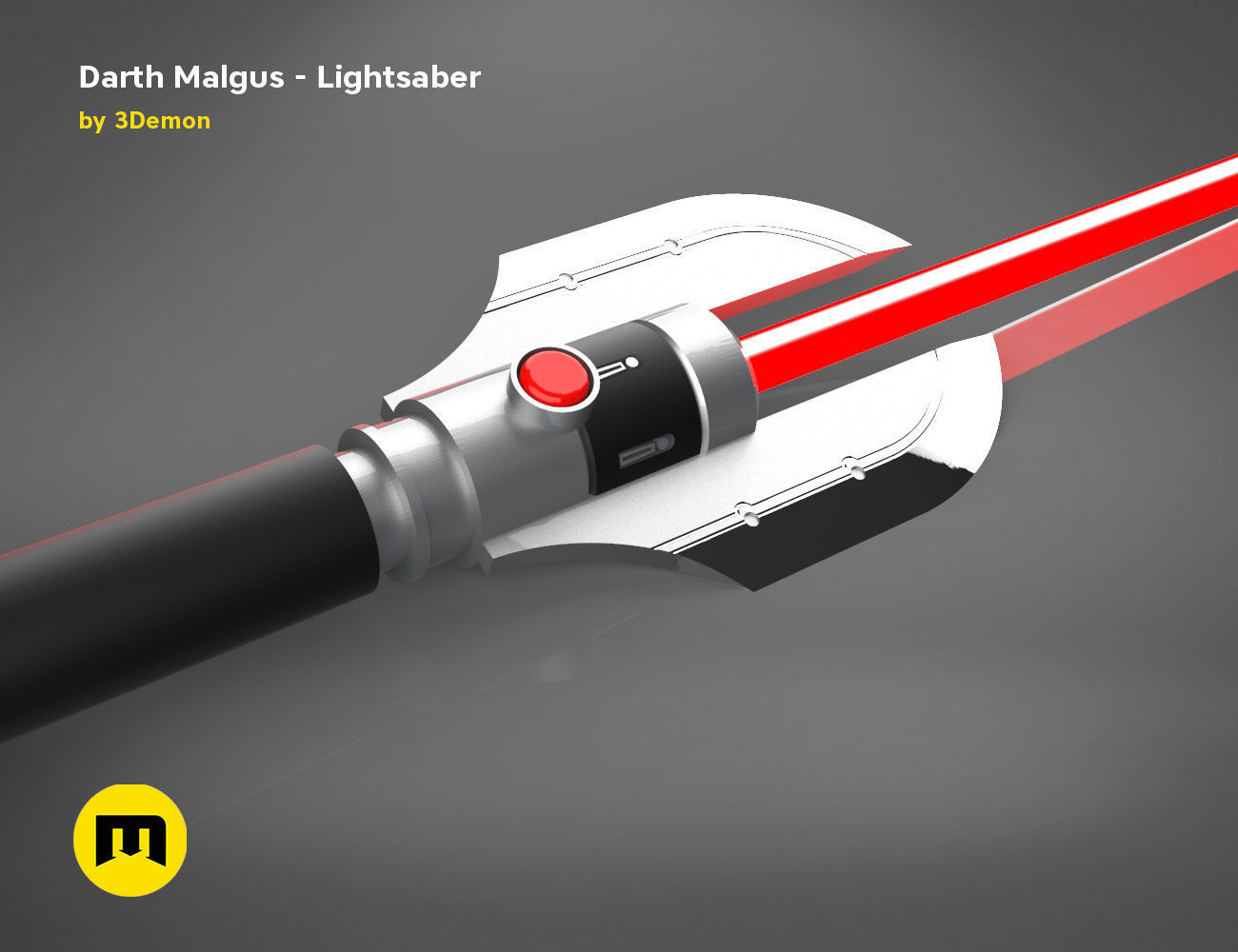 Darth Malgus lightsaber 3D print model_3