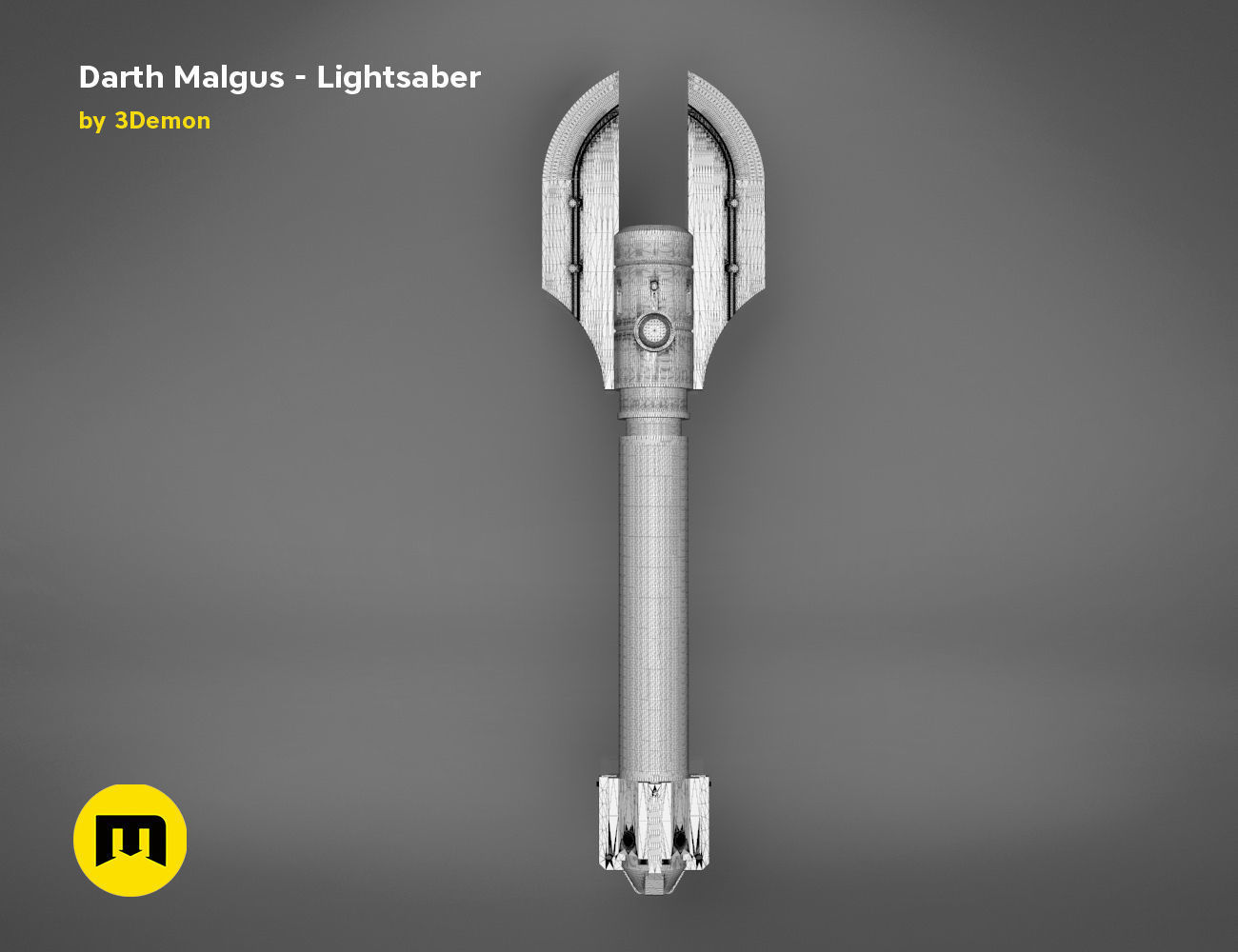 Darth Malgus lightsaber 3D print model_14