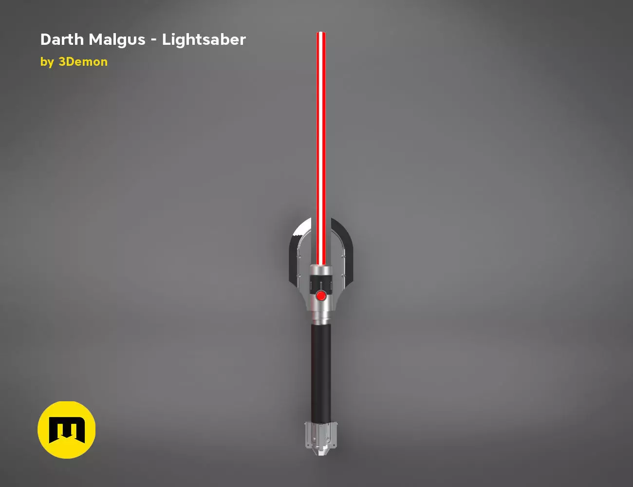 Darth Malgus lightsaber 3D print model_0