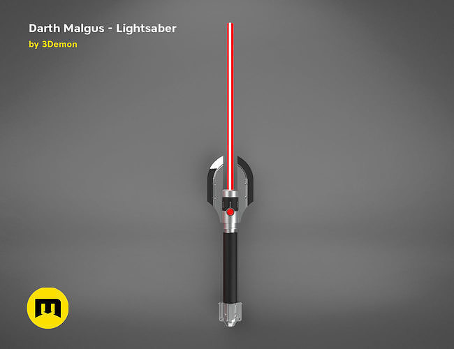 Darth Malgus lightsaber 3D print model