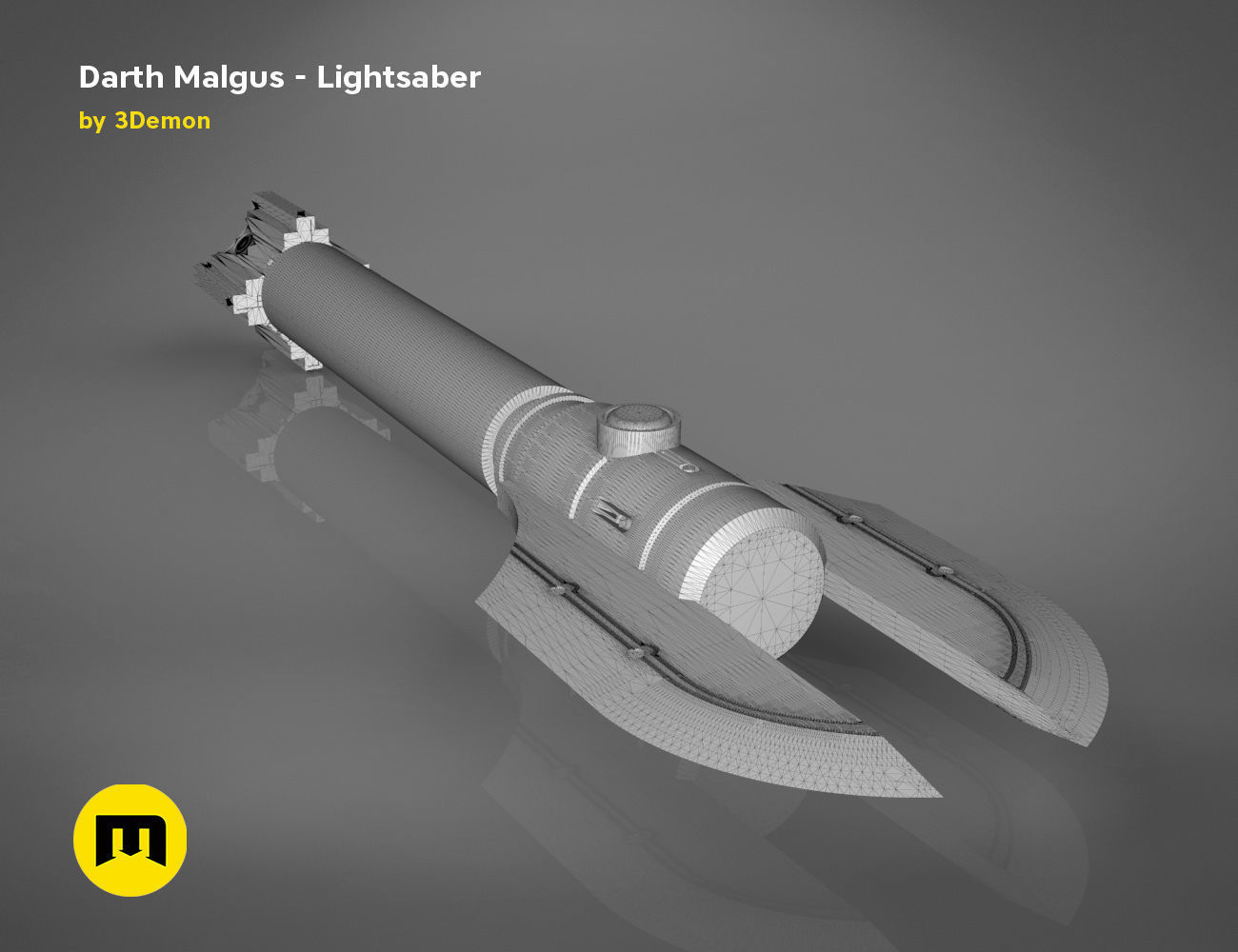 Darth Malgus lightsaber 3D print model_13