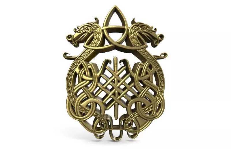 Celtic dragons  3D print model_0