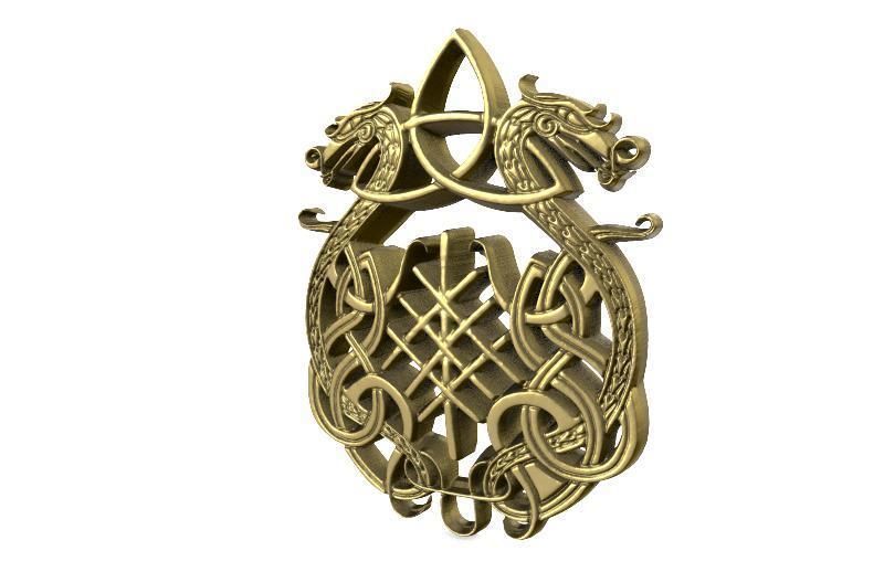 Celtic dragons  3D print model_3