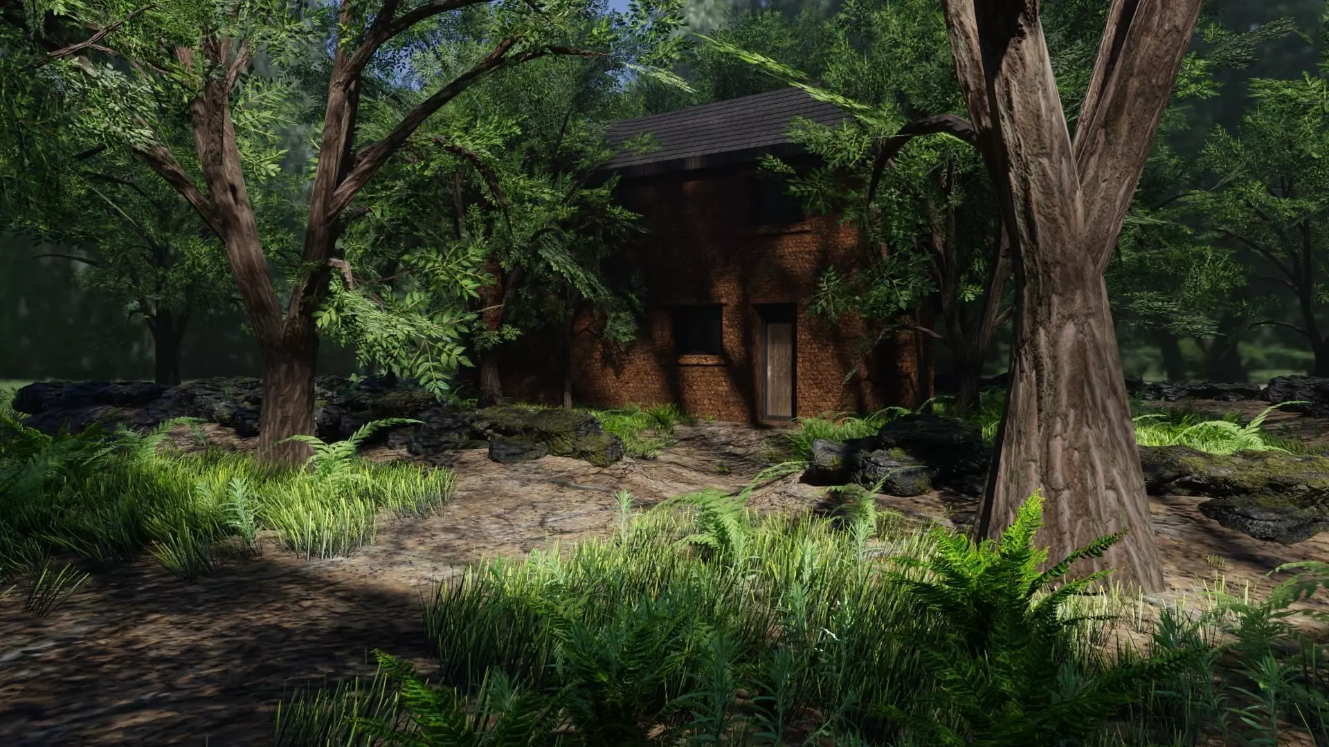 Forest House Scene 3D model