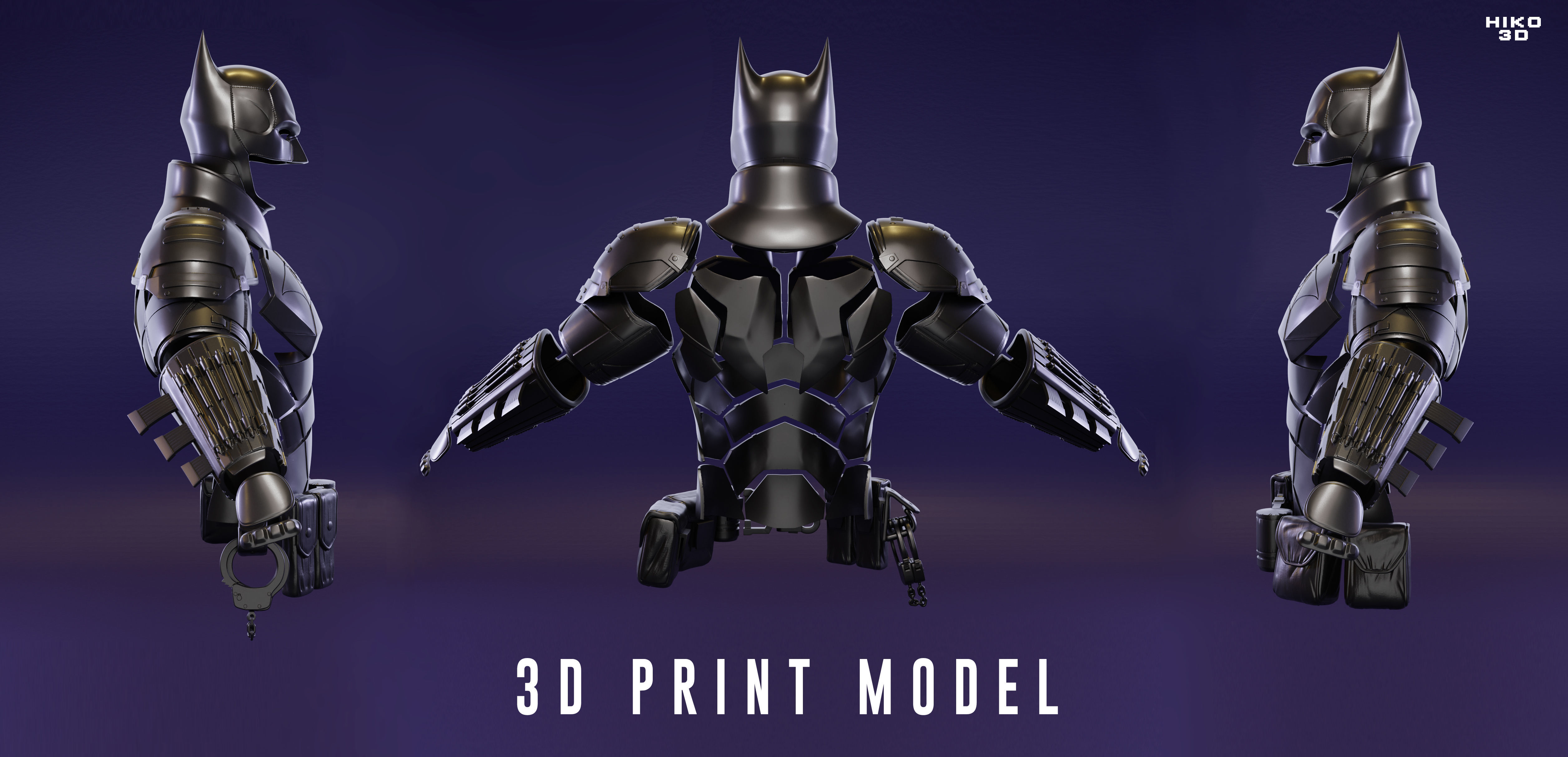 The Batman 2022 - Batsuit - Robert Pattinson -  3D print model_3