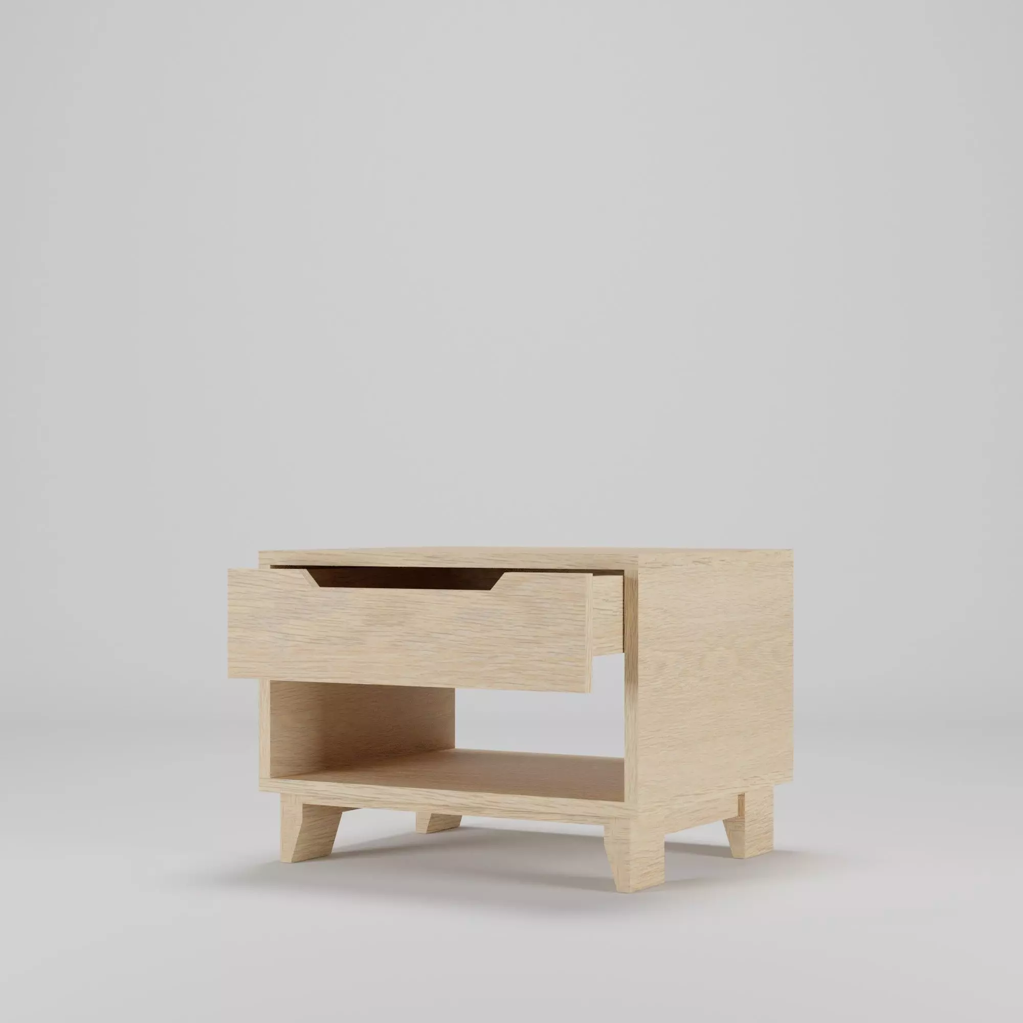 bedside table with drawer Free low-poly 3D model