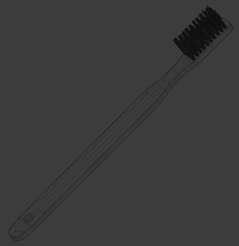 Generic plastic toothbrush 3D model_3