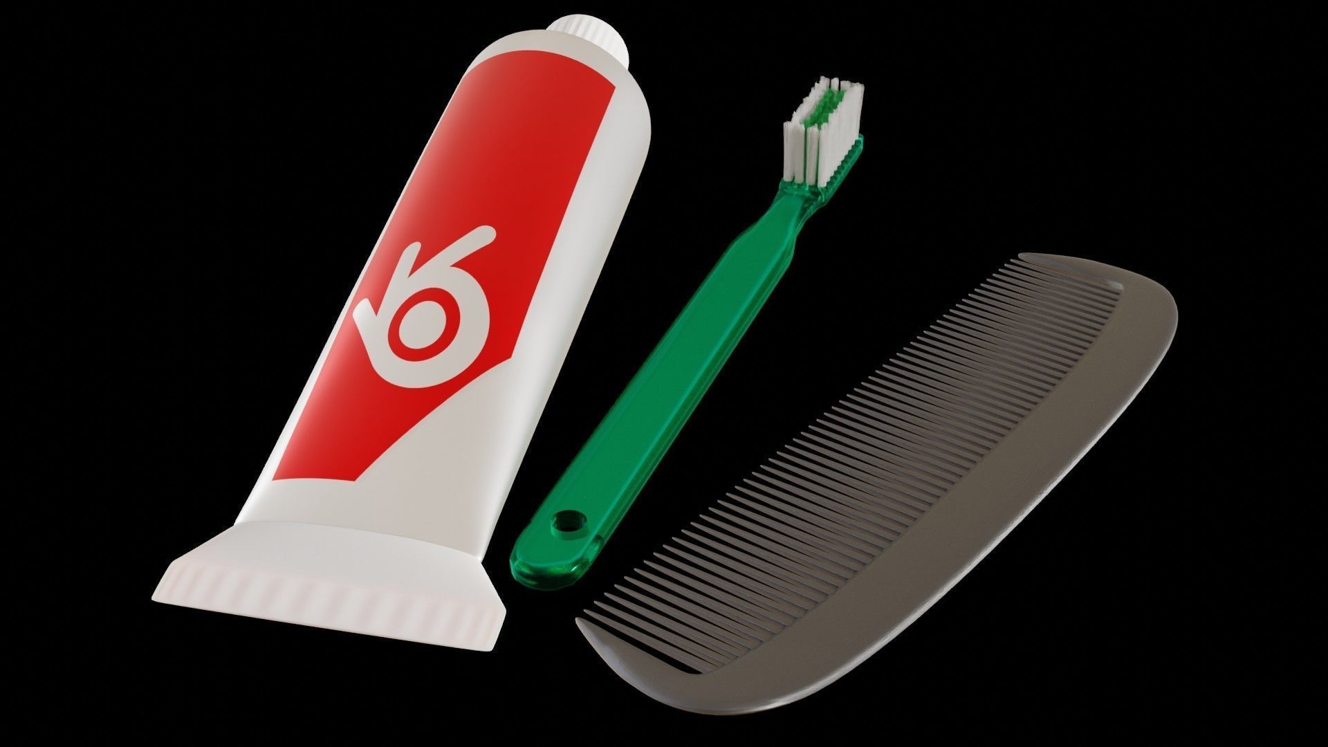 Generic plastic toothbrush 3D model_2