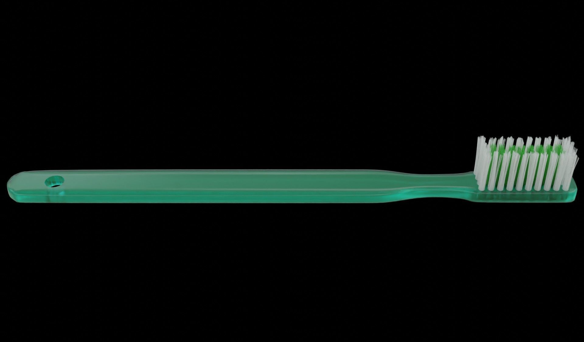 Generic plastic toothbrush 3D model_1