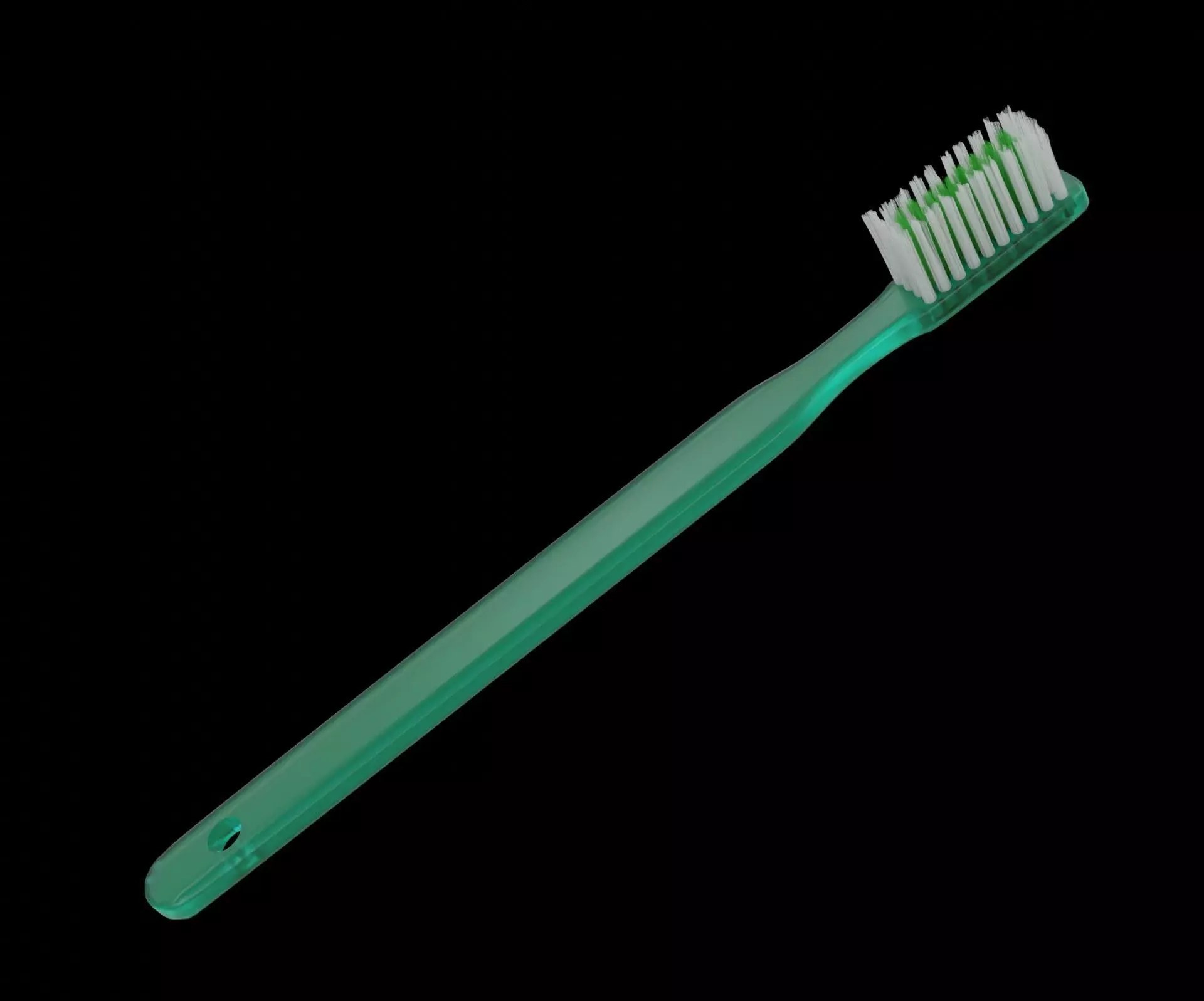 Generic plastic toothbrush 3D model_0