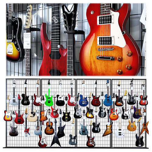 Guitar store 3D model