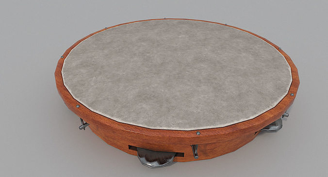 Frame Drum -Timbrel 3D Low Poly model Low-poly 3D model
