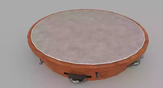 Frame Drum -Timbrel 3D Low Poly model