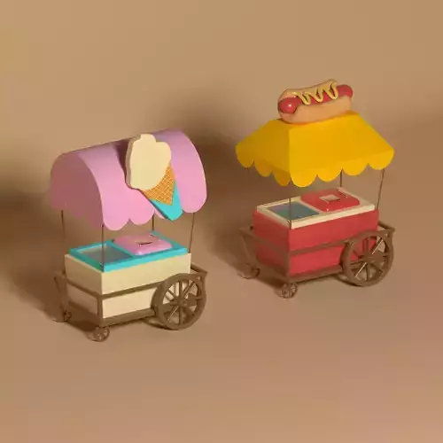 Ice Cream and Hot Dog Carts 