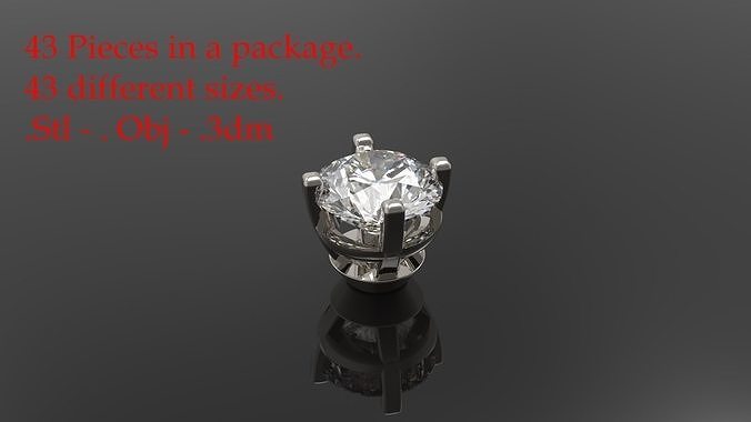 Jewelry Prong Head Set Package 001 3D print model
