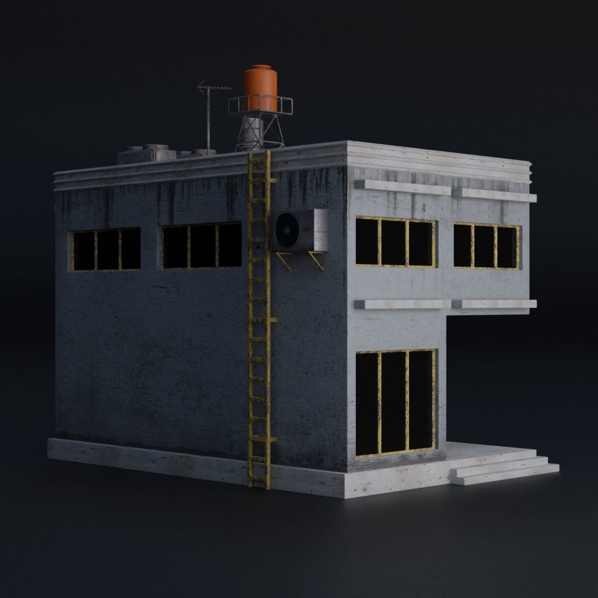 BUILDING URBAN AREA HONGKONG JAPAN CHINA ASIAN 02 Low-poly 3D model_3