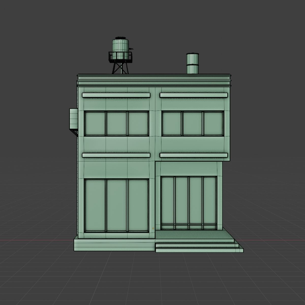 BUILDING URBAN AREA HONGKONG JAPAN CHINA ASIAN 02 Low-poly 3D model_10