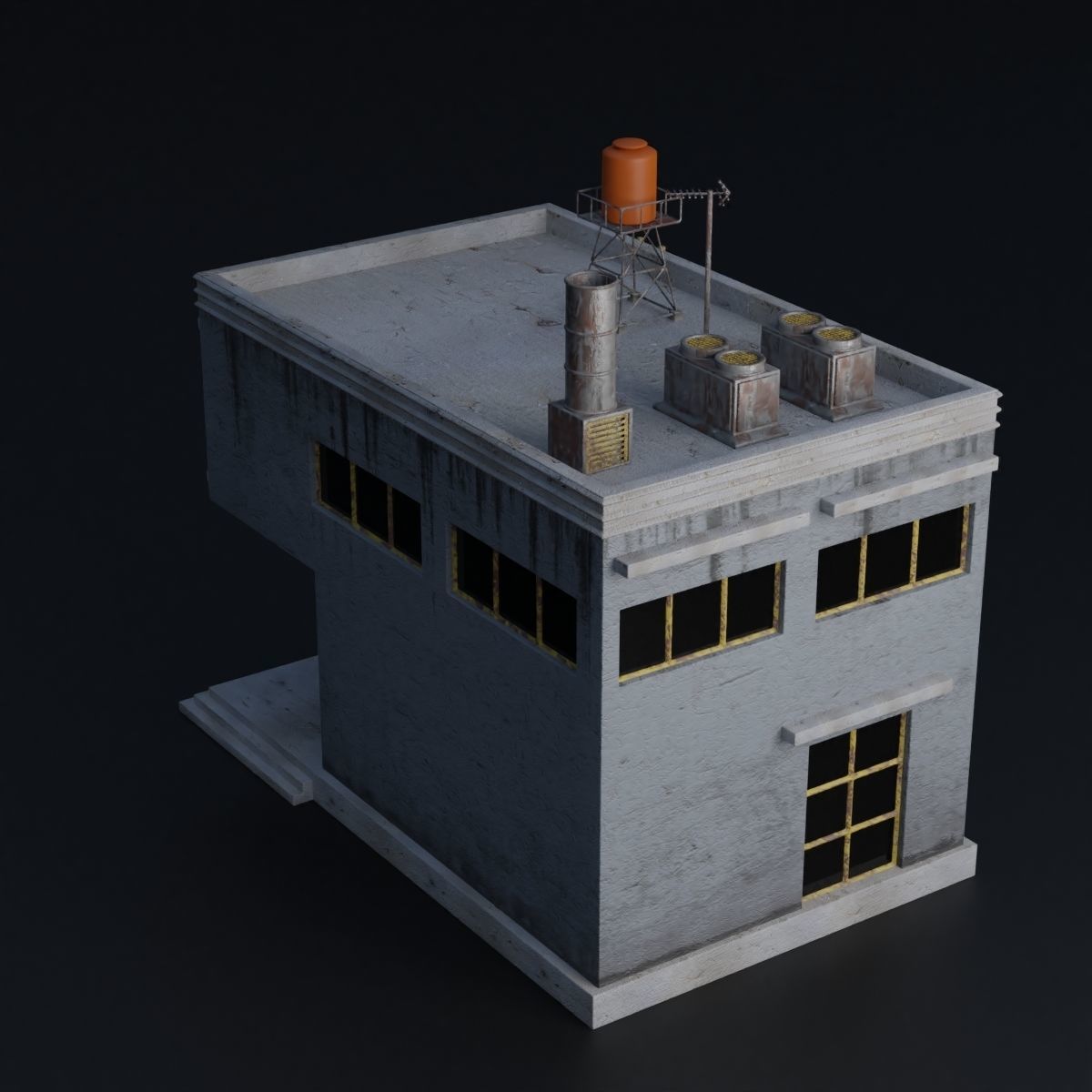 BUILDING URBAN AREA HONGKONG JAPAN CHINA ASIAN 02 Low-poly 3D model_8