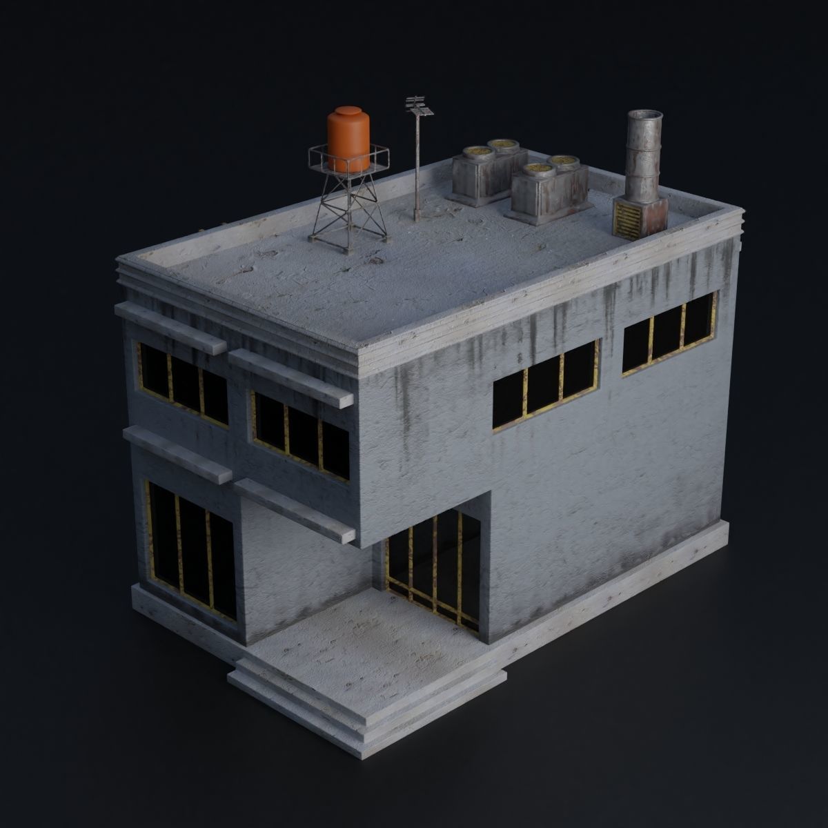 BUILDING URBAN AREA HONGKONG JAPAN CHINA ASIAN 02 Low-poly 3D model_7