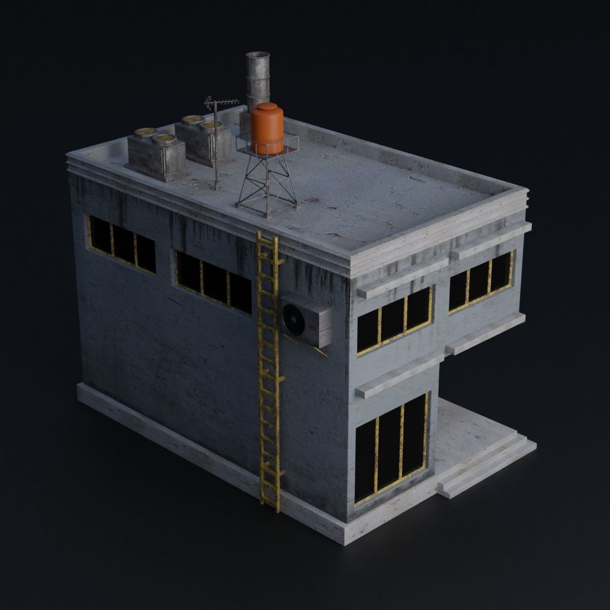 BUILDING URBAN AREA HONGKONG JAPAN CHINA ASIAN 02 Low-poly 3D model_6