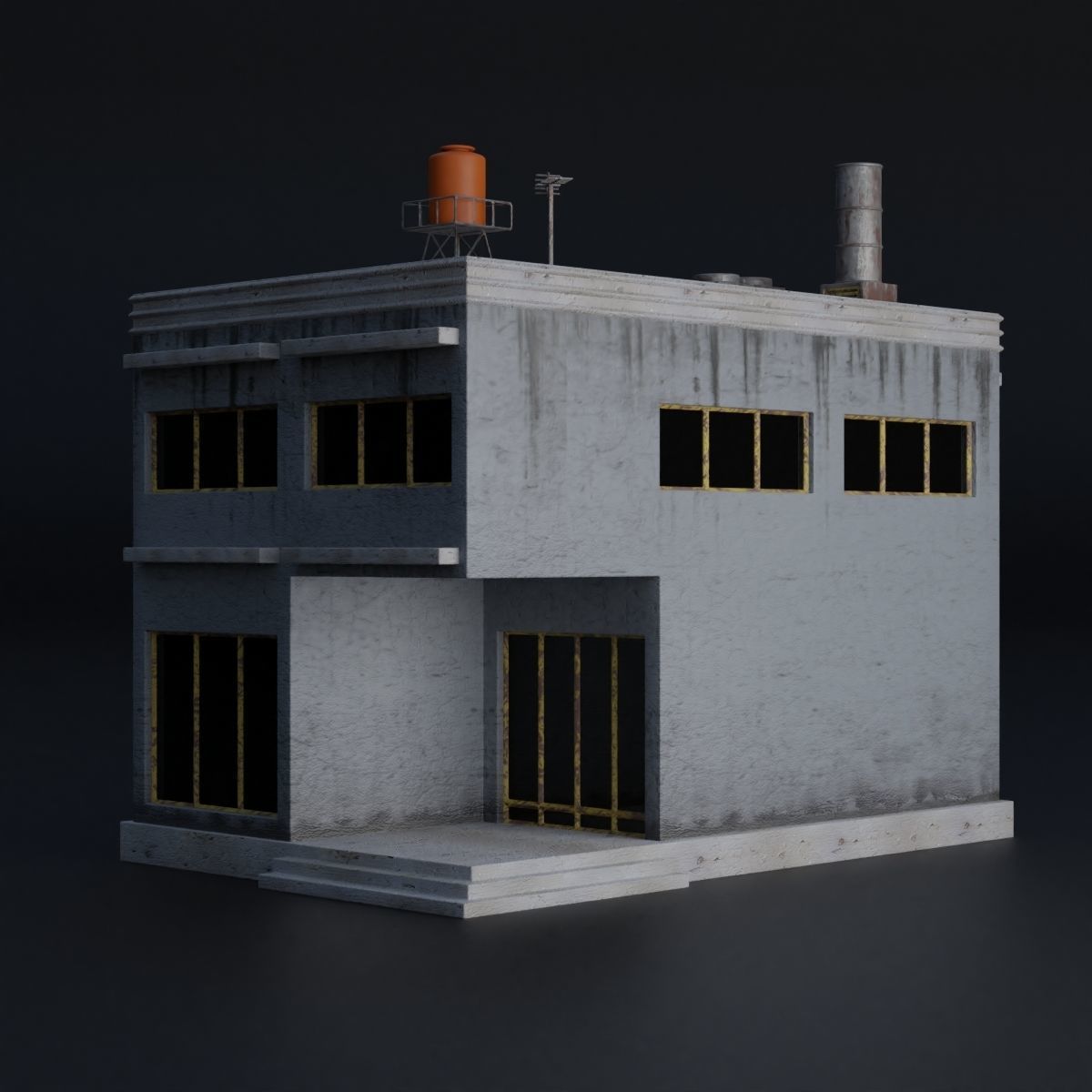 BUILDING URBAN AREA HONGKONG JAPAN CHINA ASIAN 02 Low-poly 3D model_4