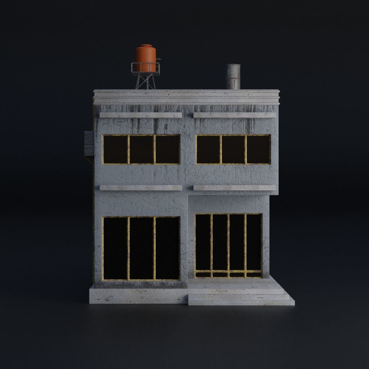 BUILDING URBAN AREA HONGKONG JAPAN CHINA ASIAN 02 Low-poly 3D model_2