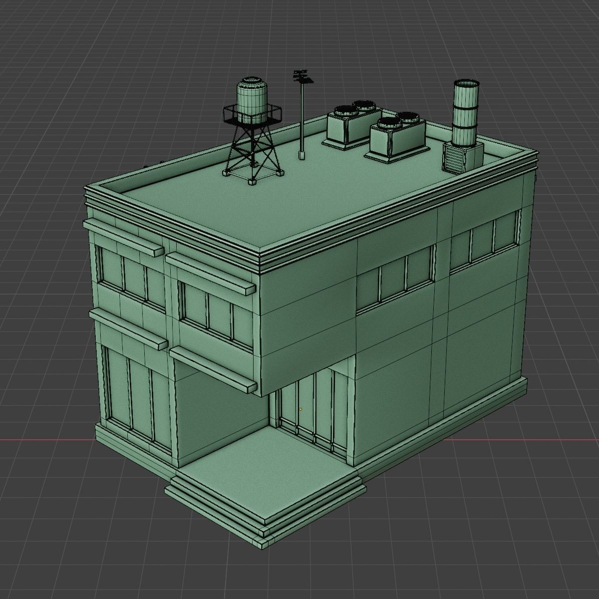 BUILDING URBAN AREA HONGKONG JAPAN CHINA ASIAN 02 Low-poly 3D model_9