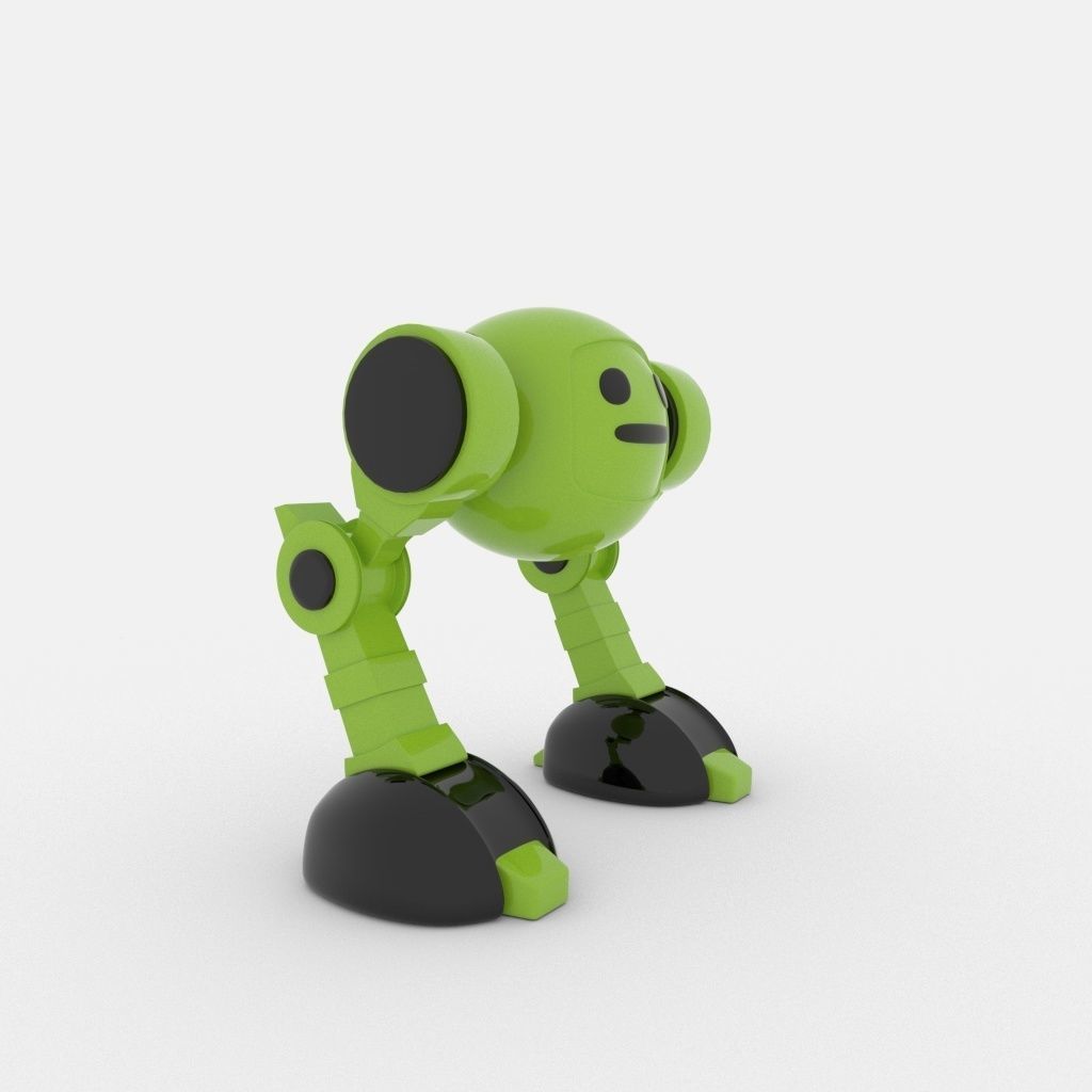 CUTE ROBOT Low-poly 3D model_7