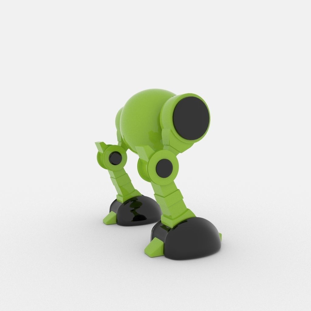 CUTE ROBOT Low-poly 3D model_11