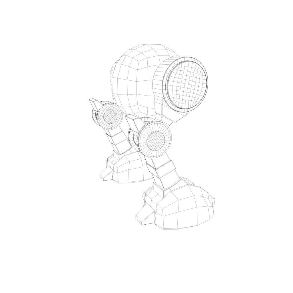 CUTE ROBOT Low-poly 3D model_30