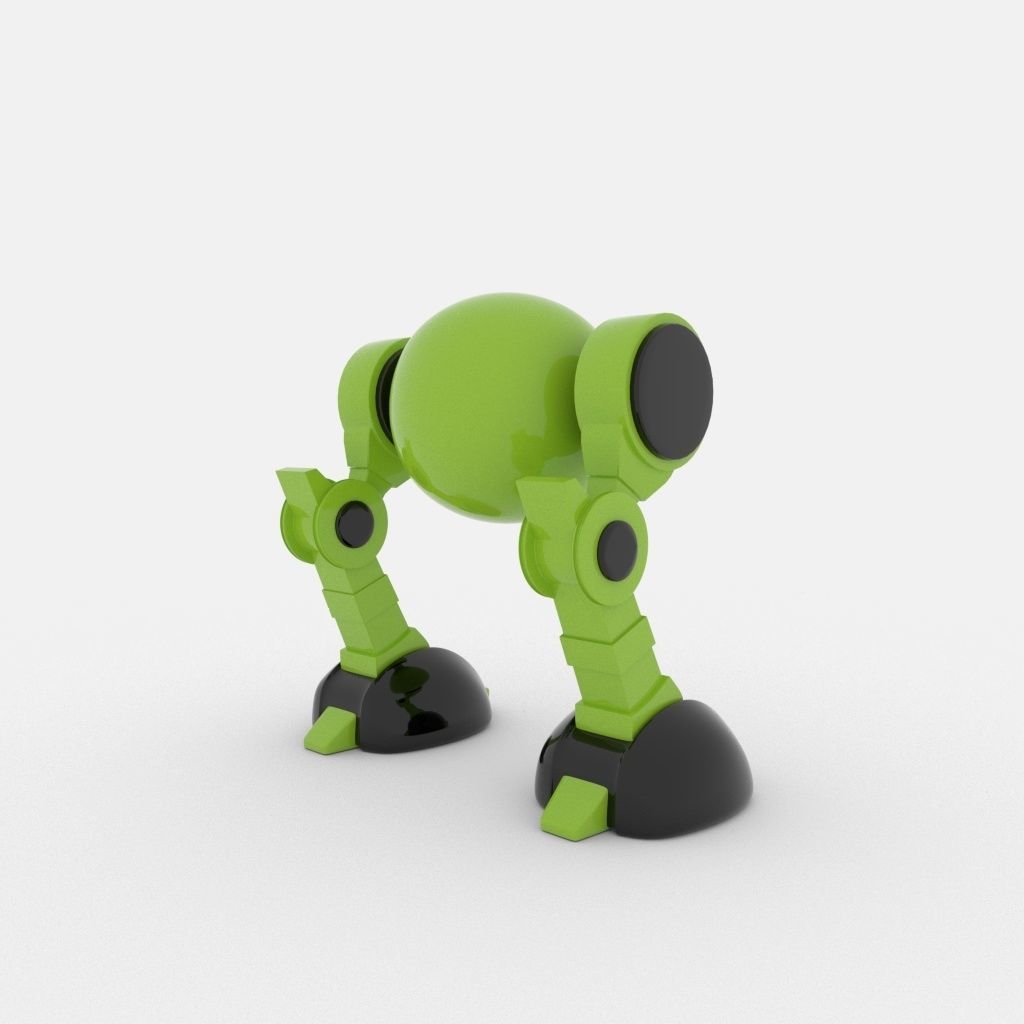 CUTE ROBOT Low-poly 3D model_12