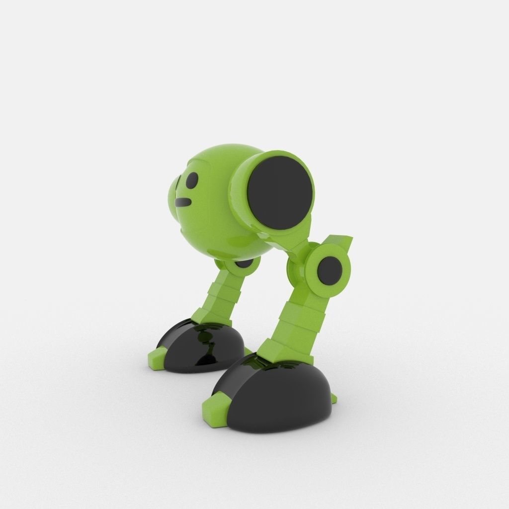 CUTE ROBOT Low-poly 3D model_21
