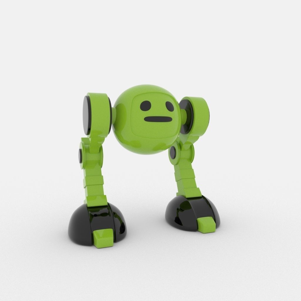 CUTE ROBOT Low-poly 3D model_4