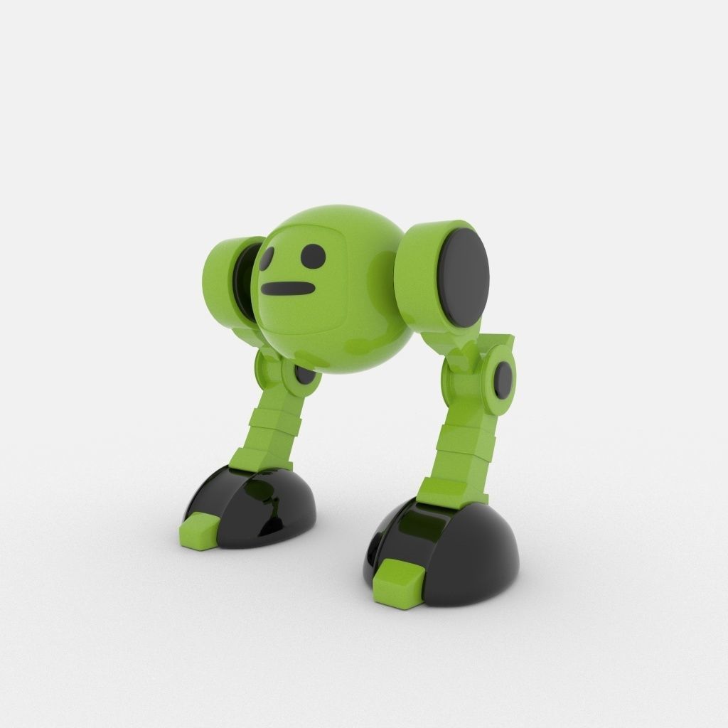 CUTE ROBOT Low-poly 3D model_23