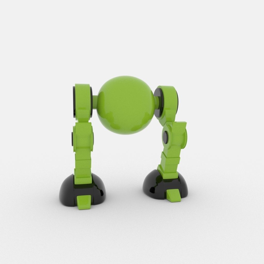 CUTE ROBOT Low-poly 3D model_15