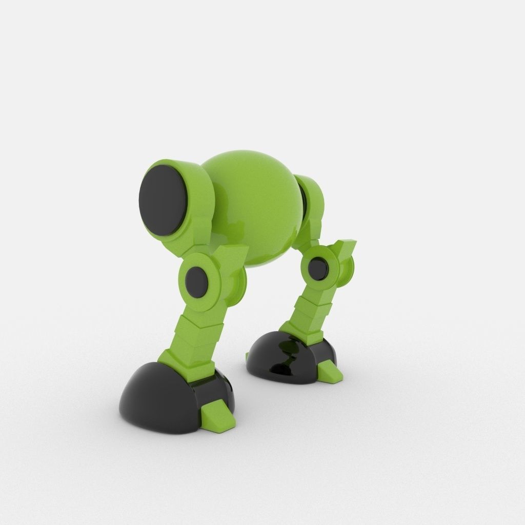 CUTE ROBOT Low-poly 3D model_17