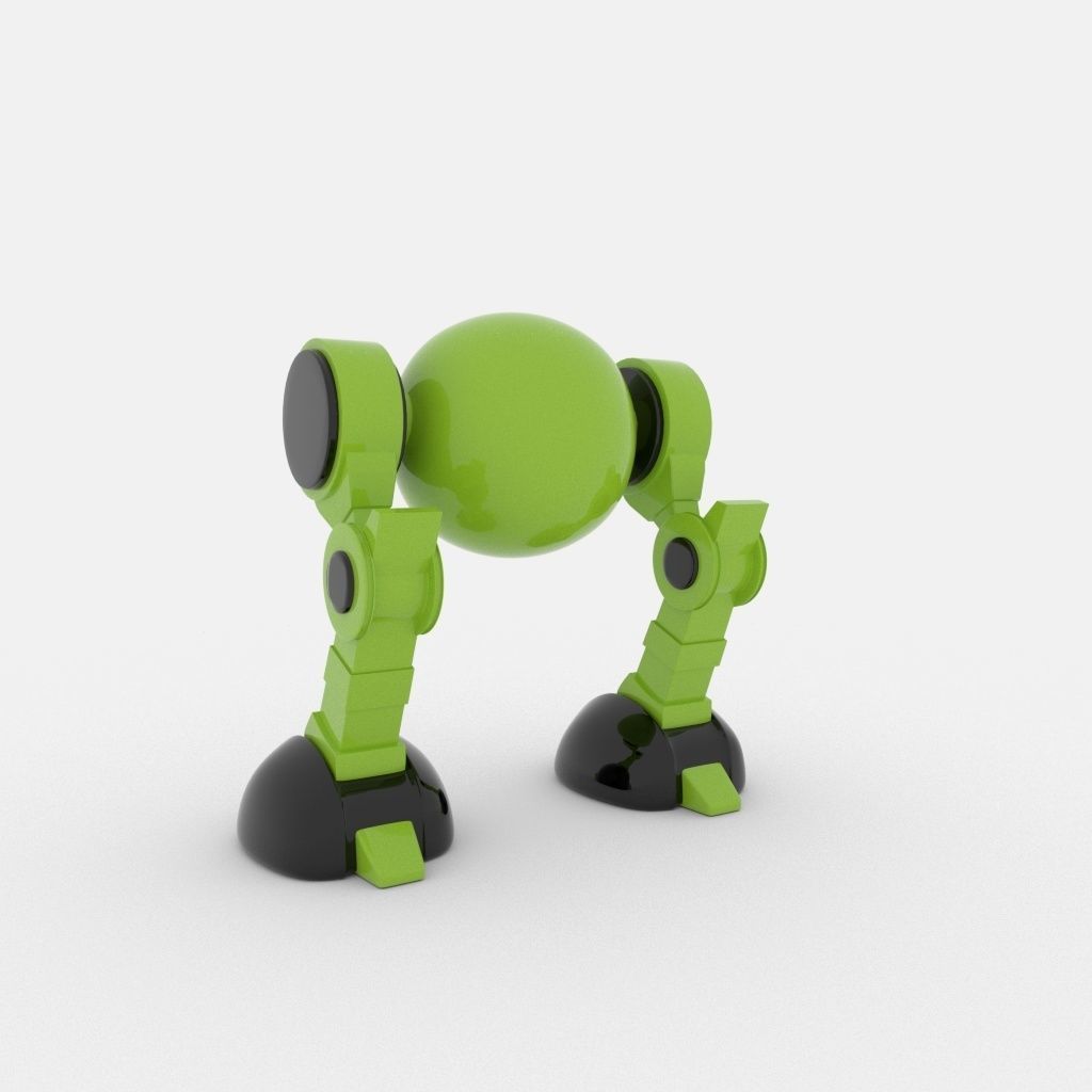 CUTE ROBOT Low-poly 3D model_16
