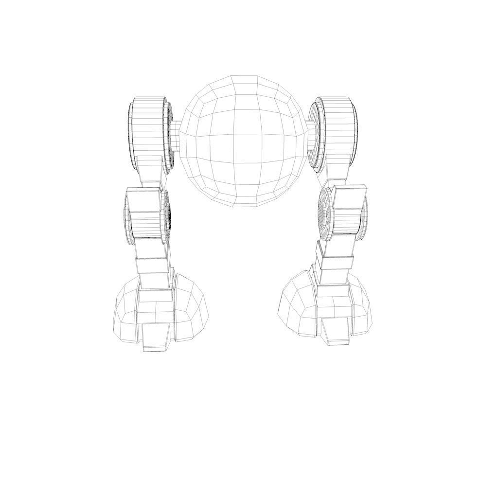 CUTE ROBOT Low-poly 3D model_34