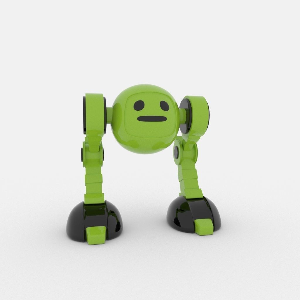 CUTE ROBOT Low-poly 3D model_3