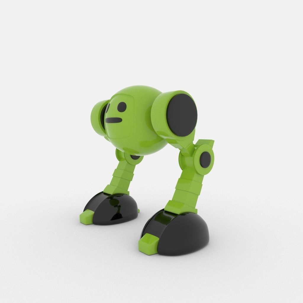 CUTE ROBOT Low-poly 3D model_22