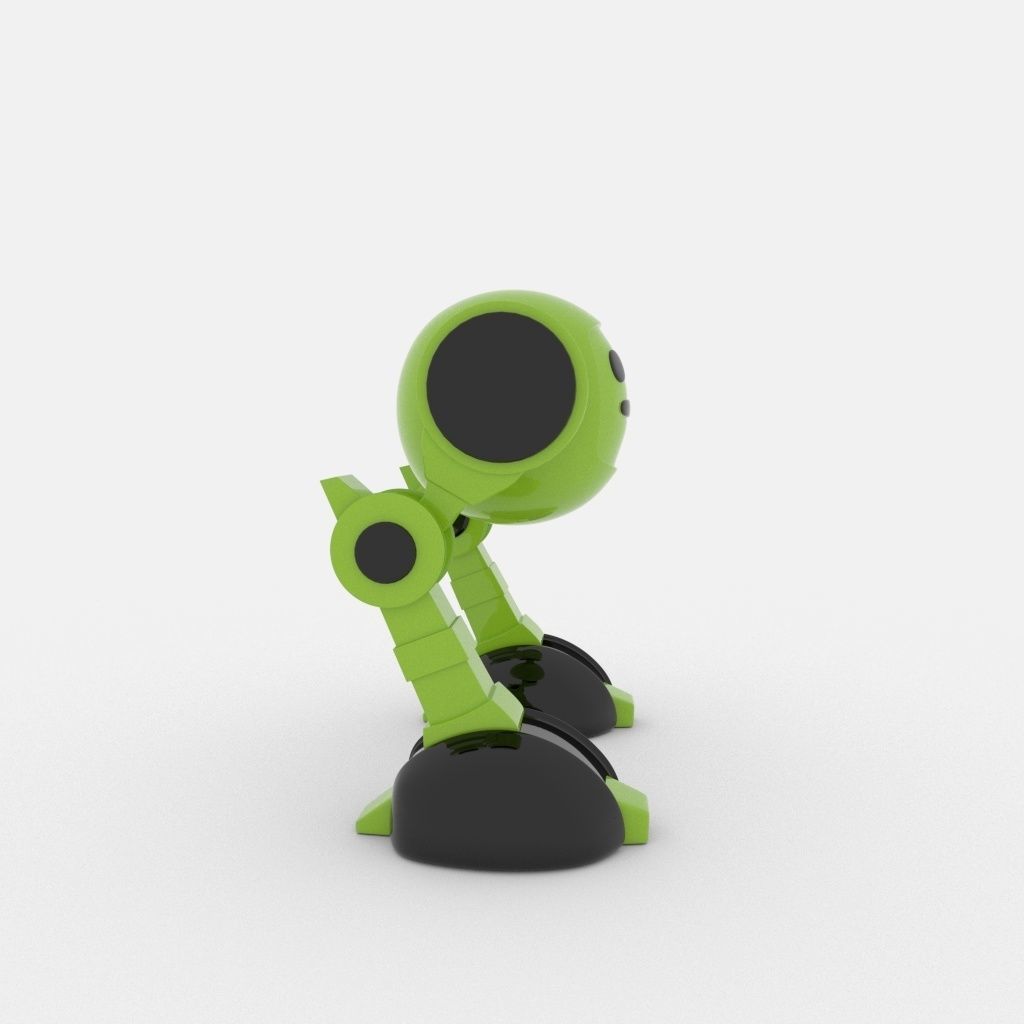 CUTE ROBOT Low-poly 3D model_9