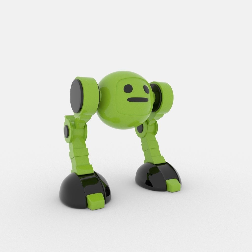 CUTE ROBOT Low-poly 3D model_5