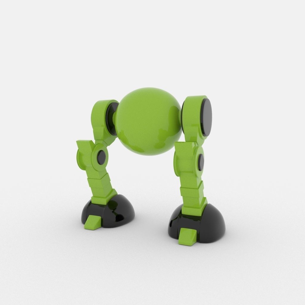 CUTE ROBOT Low-poly 3D model_13