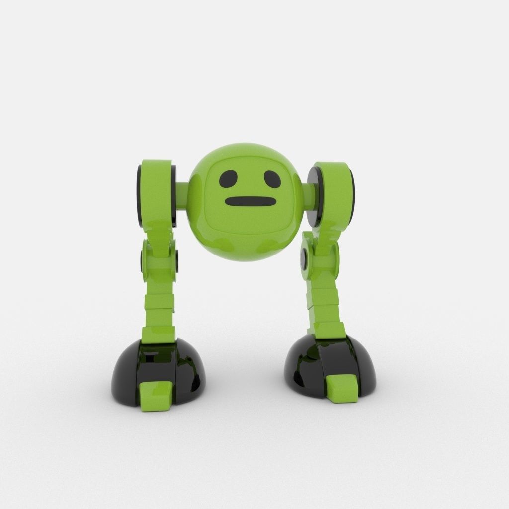 CUTE ROBOT Low-poly 3D model_2