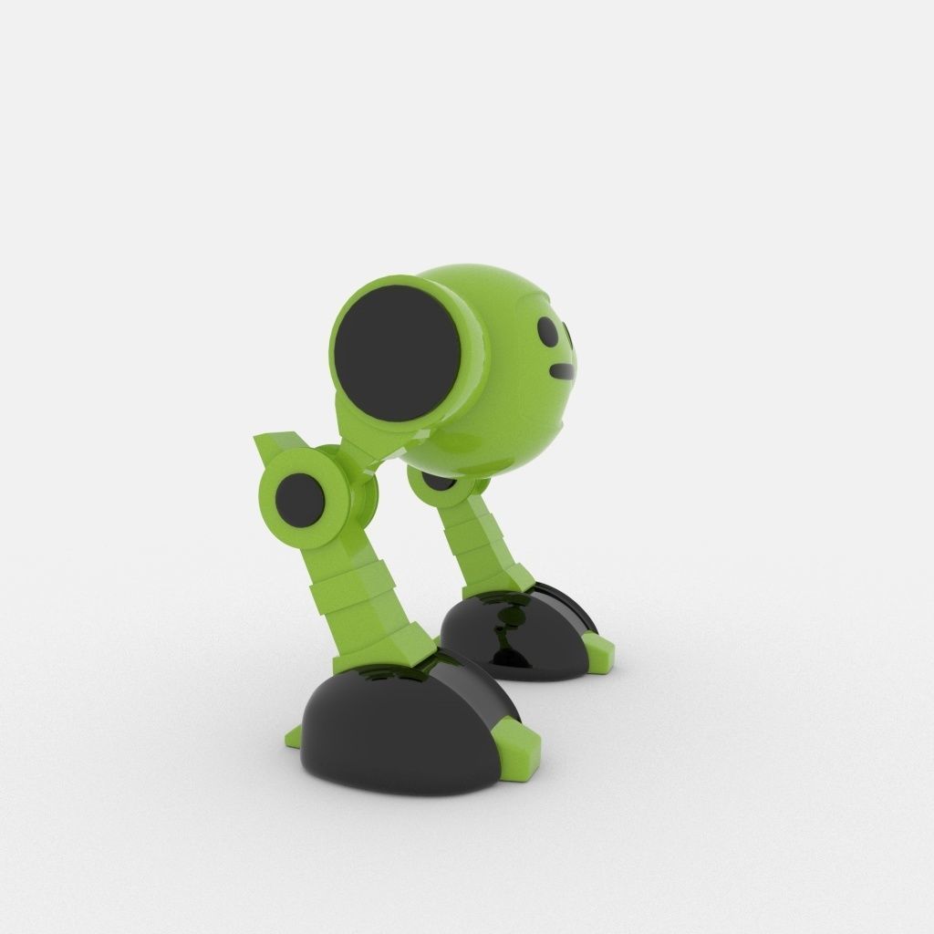 CUTE ROBOT Low-poly 3D model_8