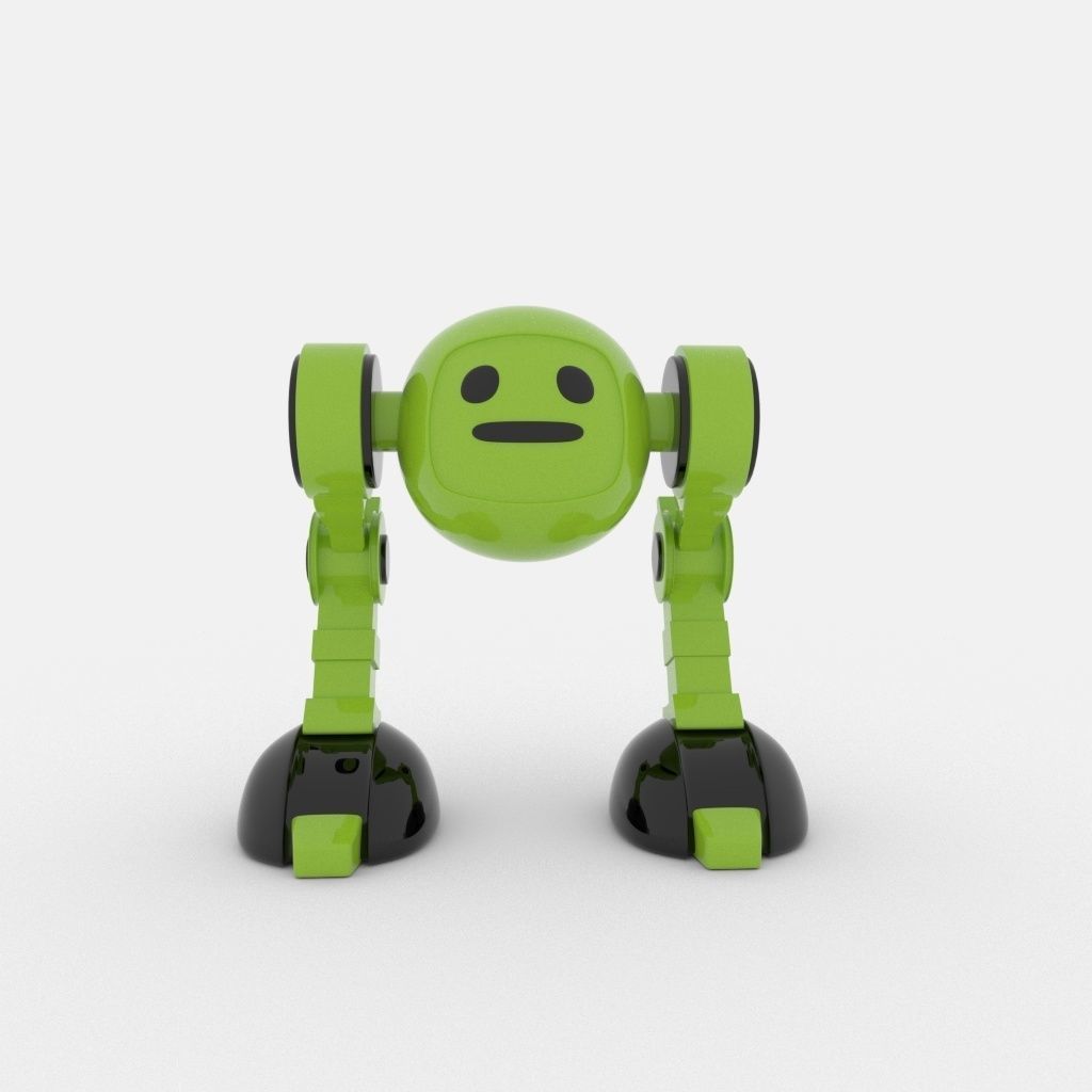 CUTE ROBOT Low-poly 3D model_1