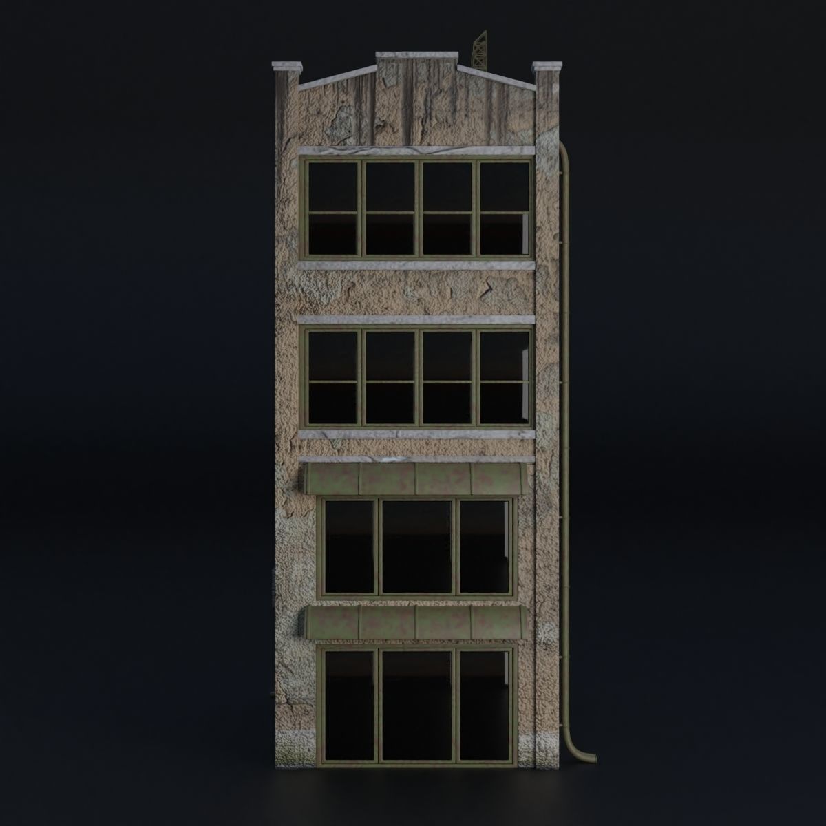 BUILDING URBAN AREA HONGKONG JAPAN CHINA ASIAN 04 Low-poly 3D model_2