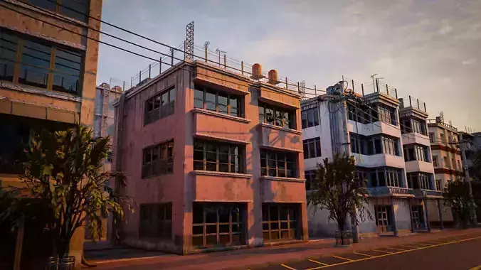 BUILDING URBAN AREA HONGKONG JAPAN CHINA ASIAN 05 Low-poly 3D model